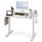 White Height Adjustable Electric Standing Desk with 2 Fabric Drawers